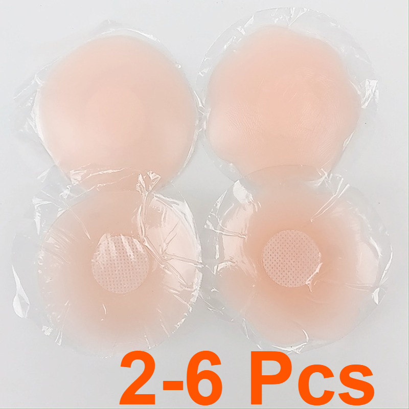 Silicone Bra Adhesive - 2-6Pcs Frauen Silikon Nippel Abdeckungen Wiederverwendbare