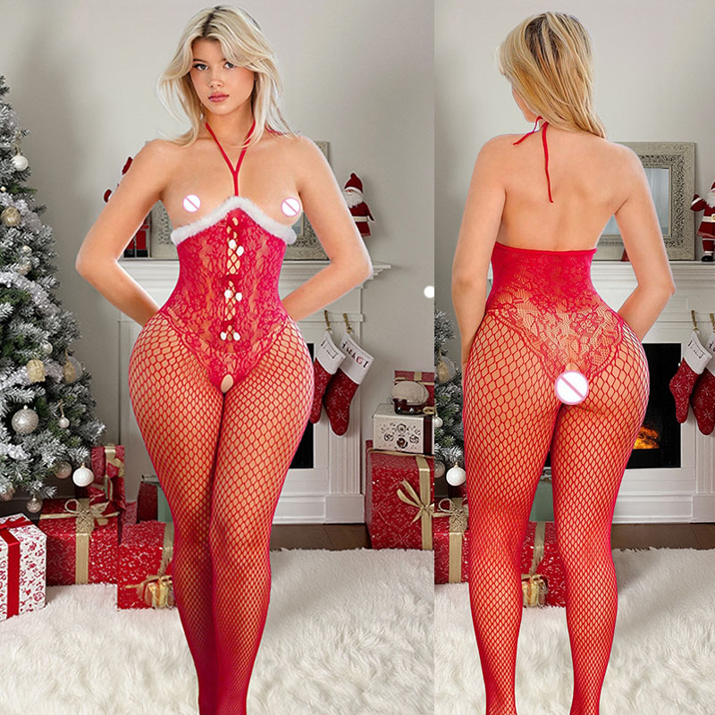Weihnachts-Rollenspiel-Outfit  – Bodystocking Fishnet Bewertung und Preis
